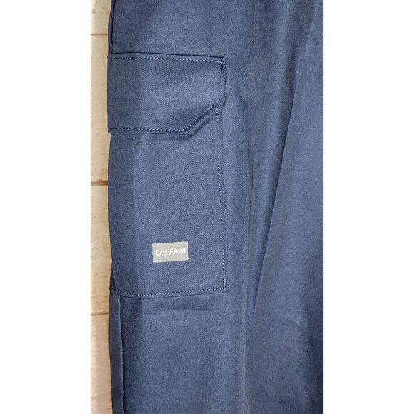 Unifirst Soft Twill Cotton/Polyester Men's Blue Slacks - Chino Dress/Casual Pant - Picture 9 of 12
